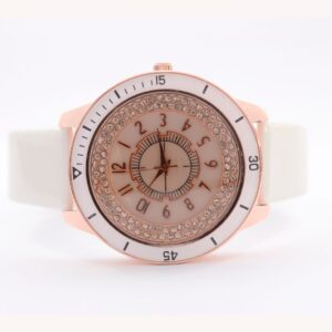 Marble Fancy Leather Strap Wristwatch