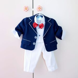 Formal Baby Modern White Tuxedo